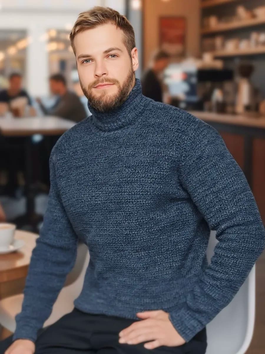 Свитер с горлом теплый - фото 1