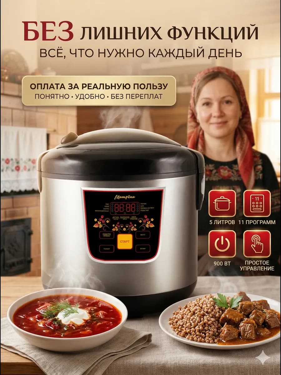 Мультиварка 5 литров электрическая