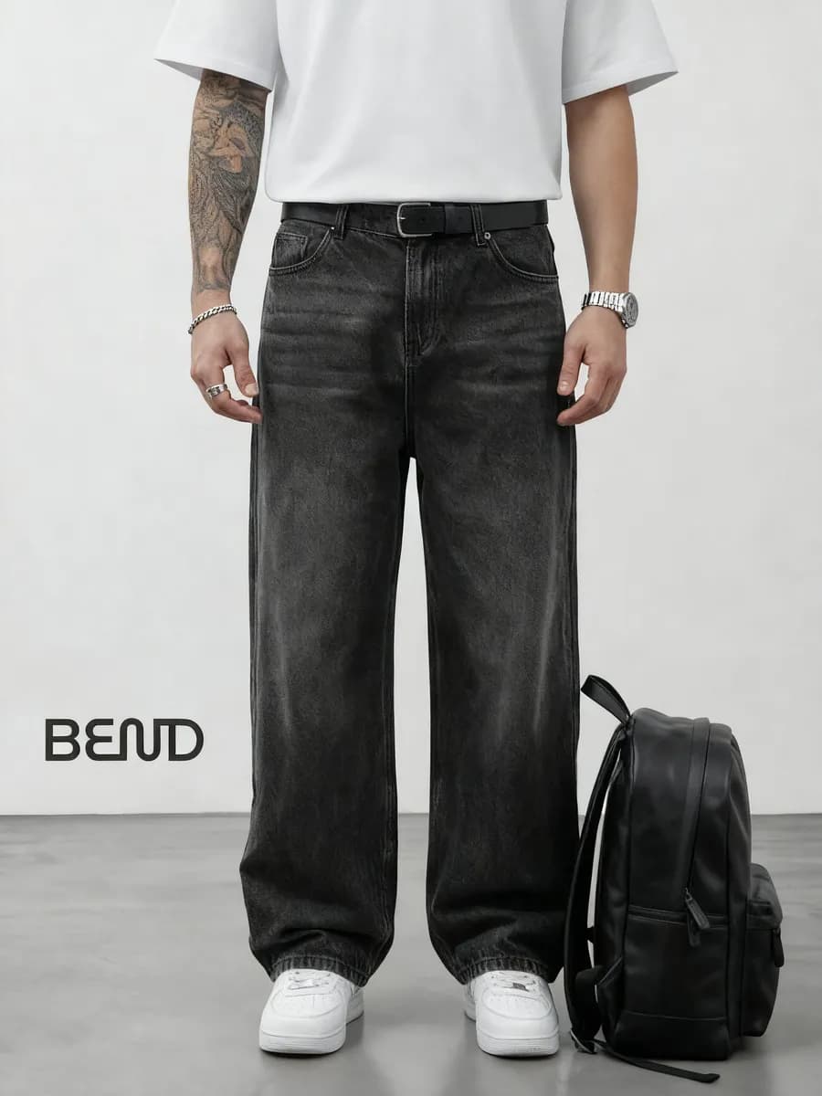 Джинсы широкие багги