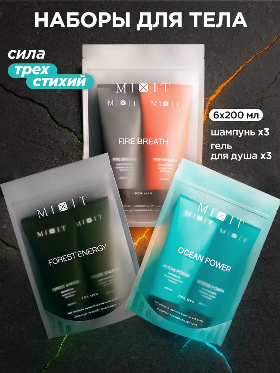 Подарочный мужской набор косметики для волос и тела