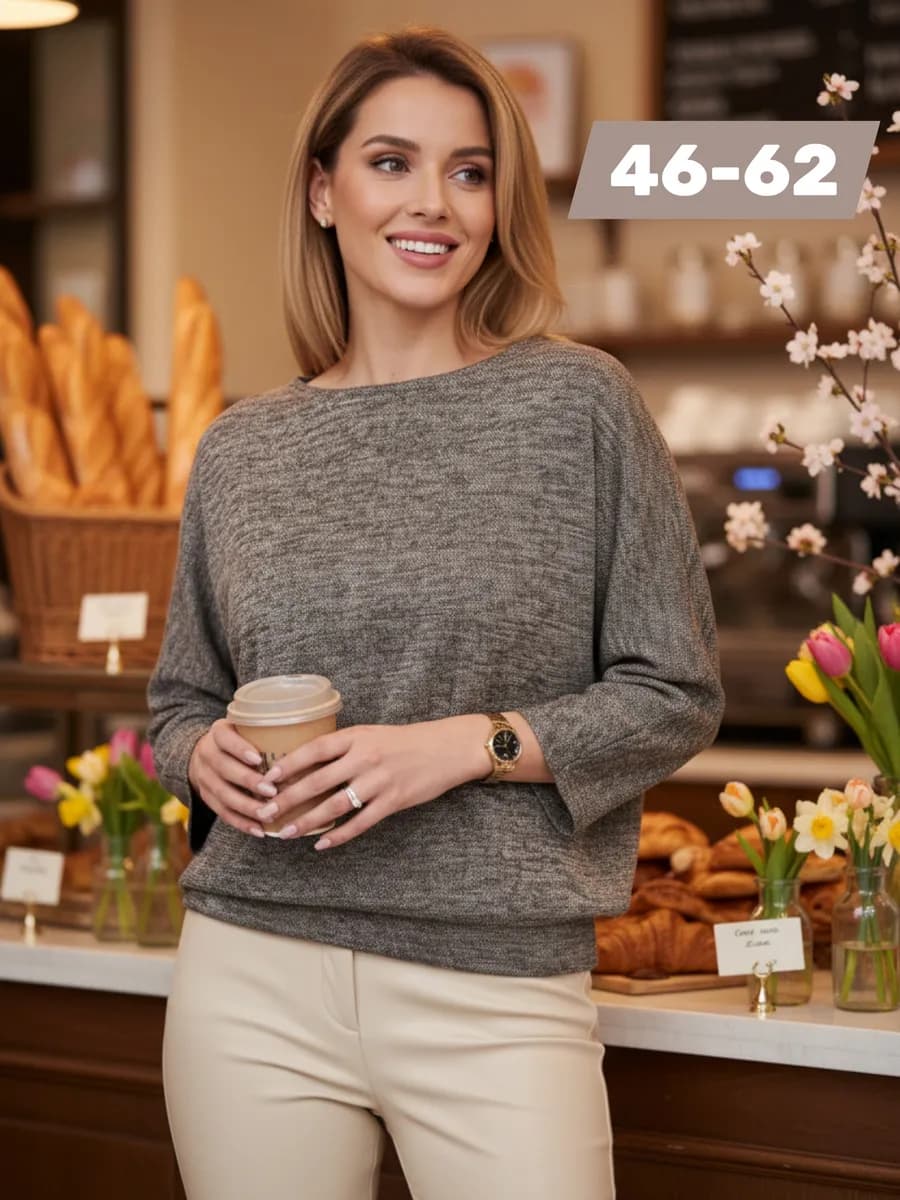 Джемпер тонкий шерстяной оверсайз большие размеры