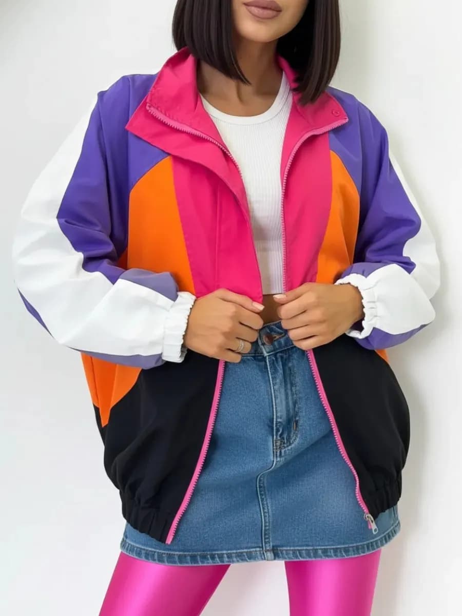 Ветровка яркая винтажная y2k в стиле 90-х