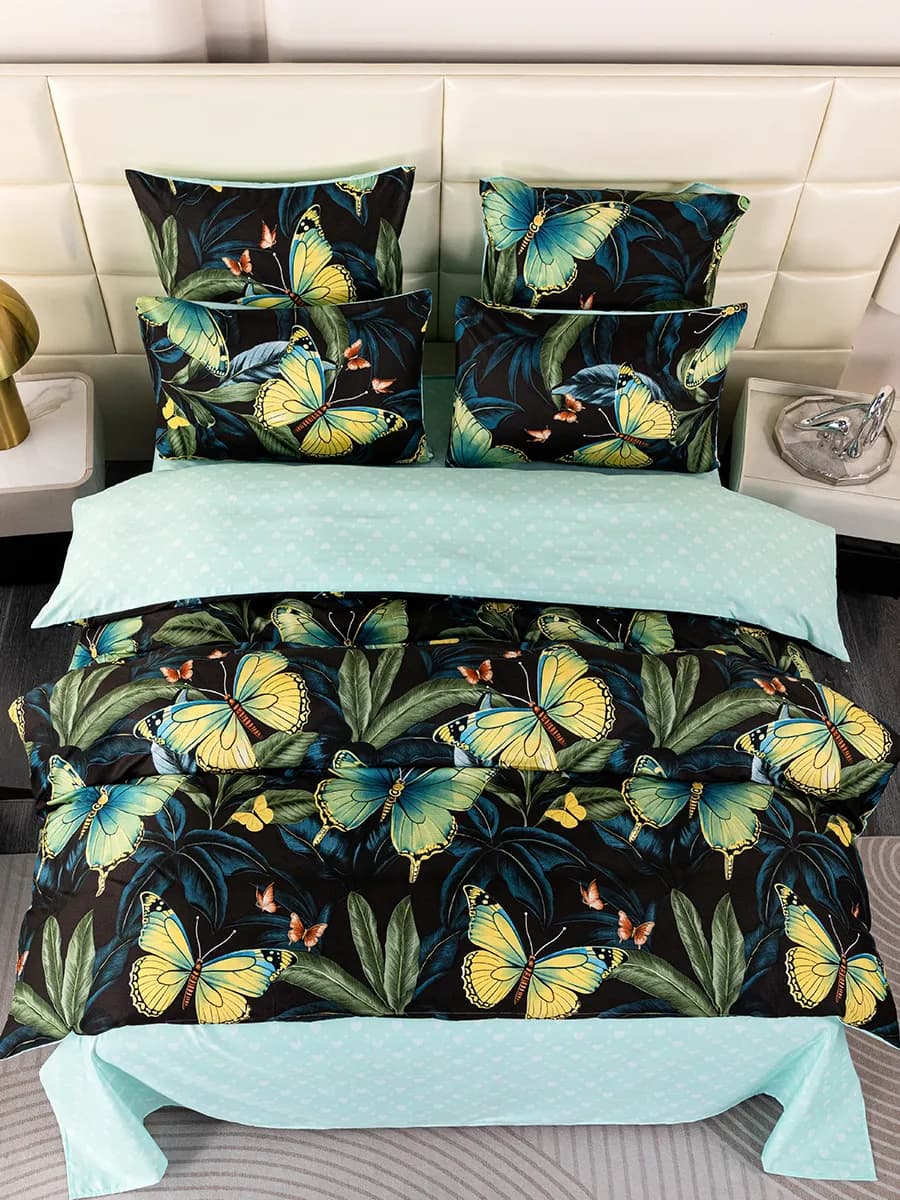 Постельное белье евро комплект Сатин A-031