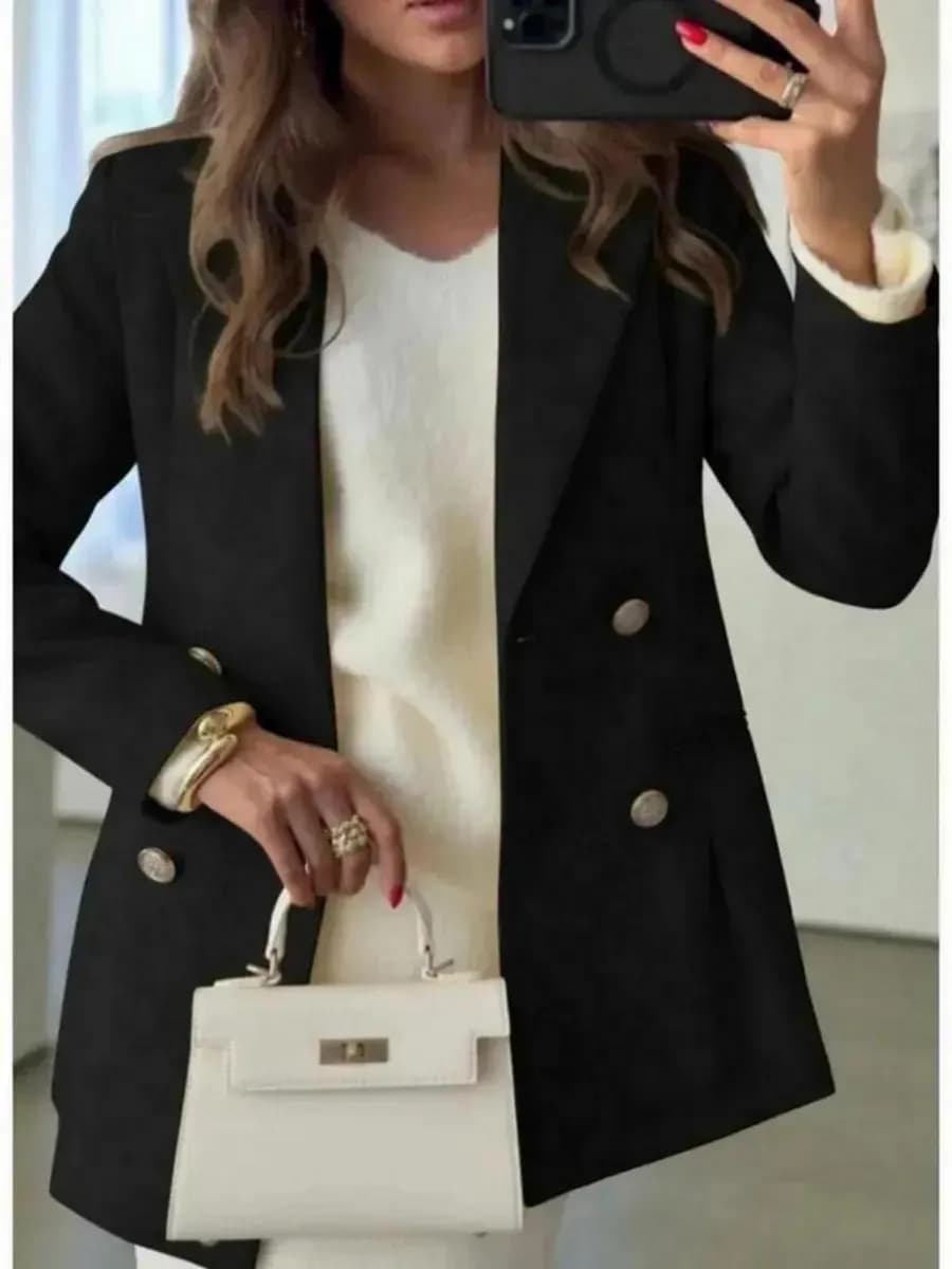 Пиджак офисный приталенный жакет - фото 1