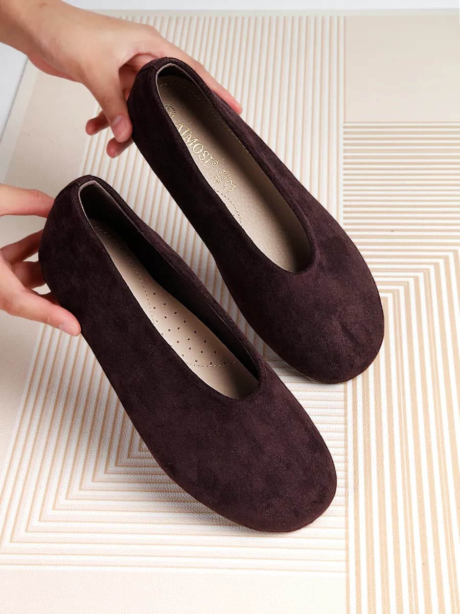 Балетки летние замшевые