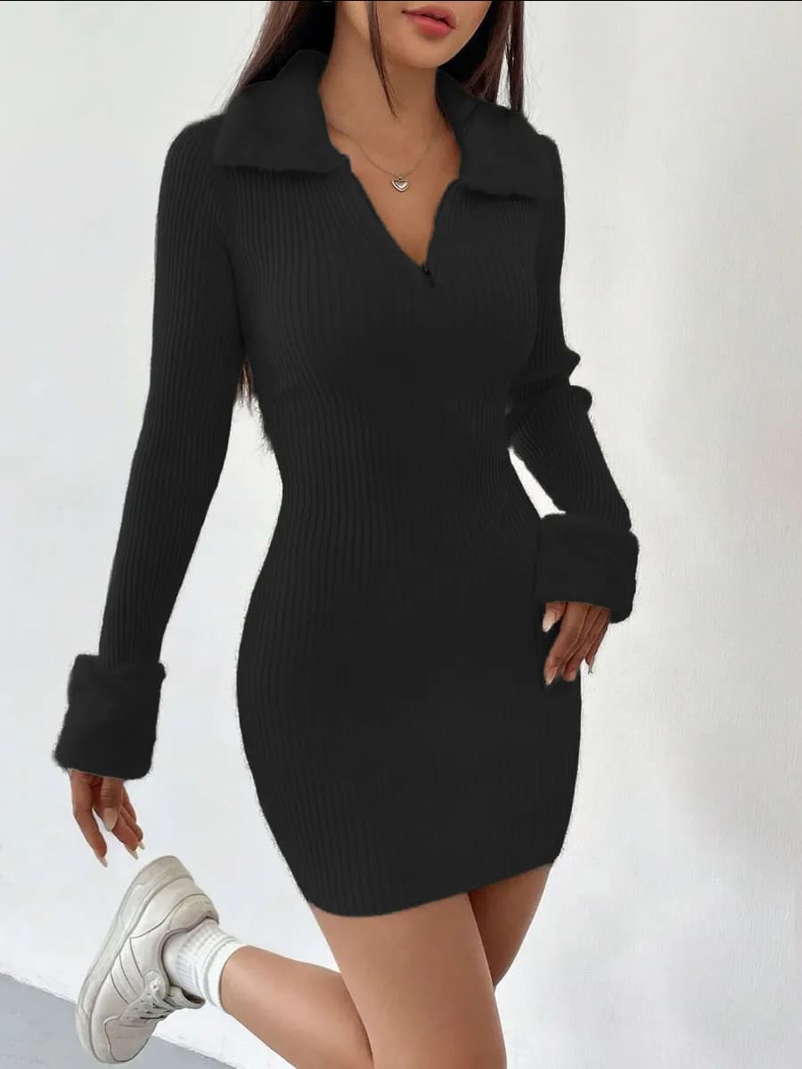 Платье праздничное теплое