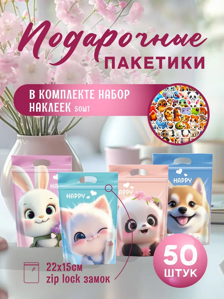 Подарочные пакетики для сладостей в детский сад и школу
