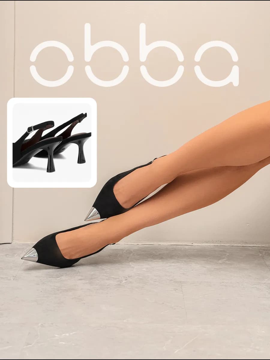 Туфли с острым носом на каблуке - фото 1