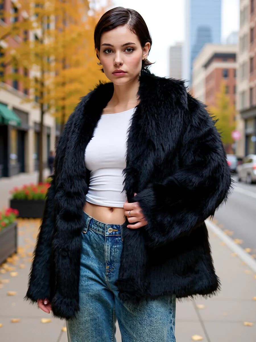 Шуба искусственная короткая