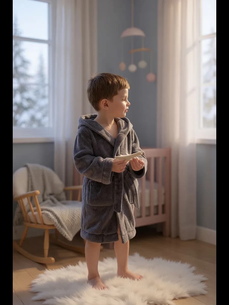 Теплый плюшевый халат