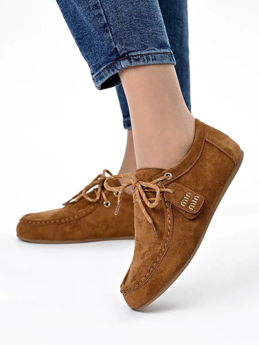 Мокасины женские демисезонные осень-весна замша лоферы