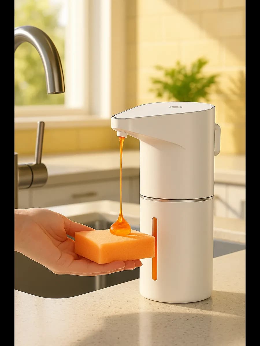 Дозатор для моющего средства на кухню сенсорный без пены
