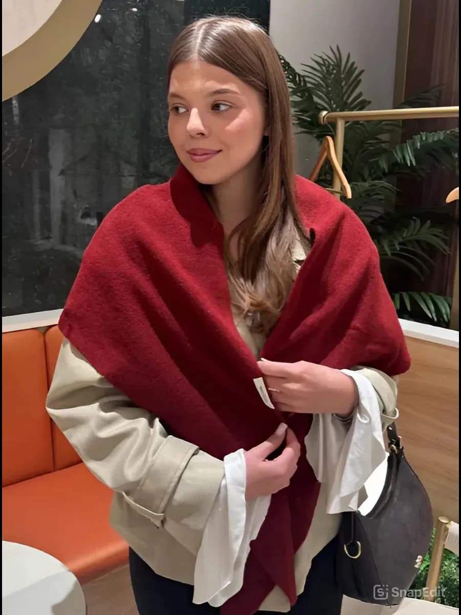 Платок теплый вязаный косынка на голову зимняя