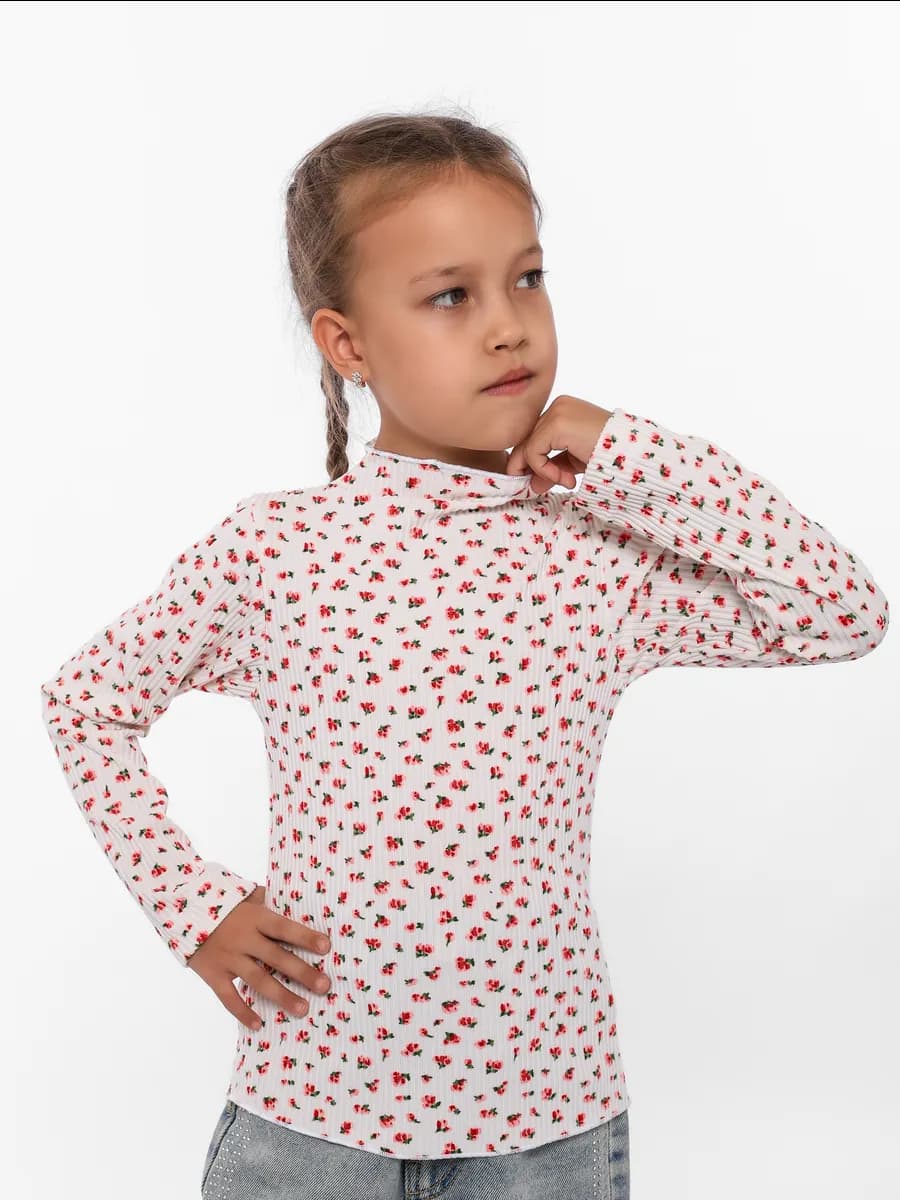 Лонгслив (водолазка) в рубчик