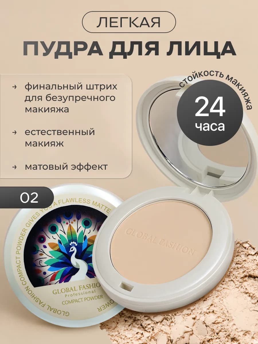 Пудра для лица матирующая компактная