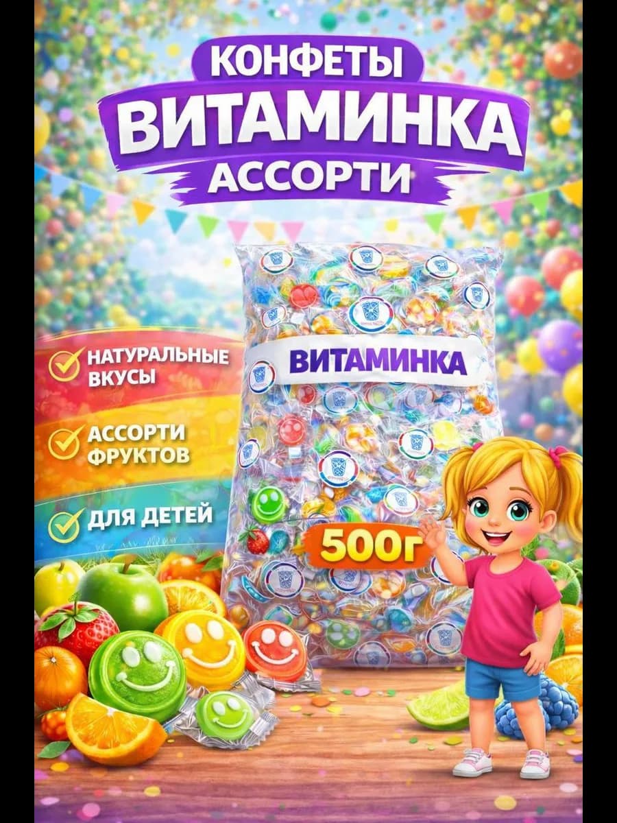 Леденцы освежающие смайлик 500г