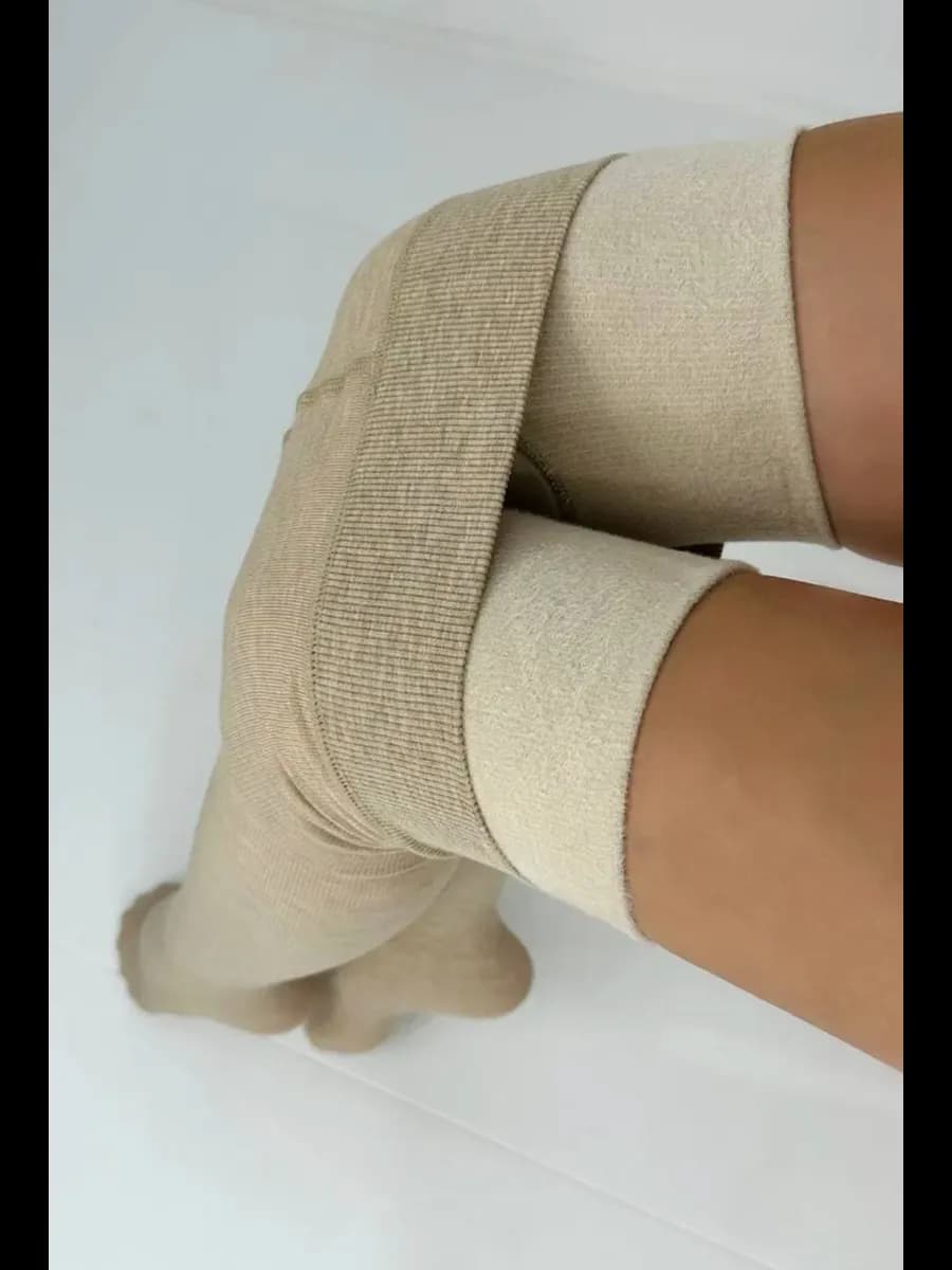 Колготки в рубчик на меху