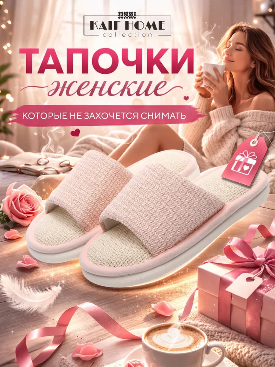 Тапочки домашние открытые