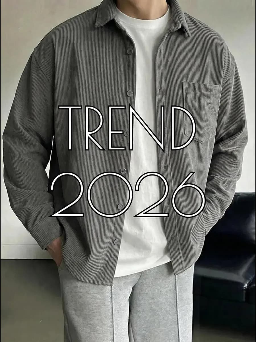 Рубашка вельветовая оверсайз с длинным рукавом - фото 1