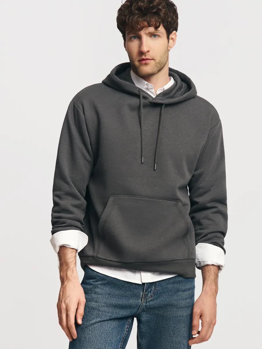 Мужской худи с капюшоном и начёсом