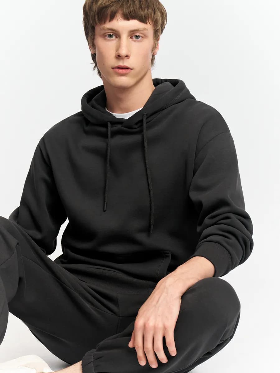 Мужской худи с капюшоном и начёсом