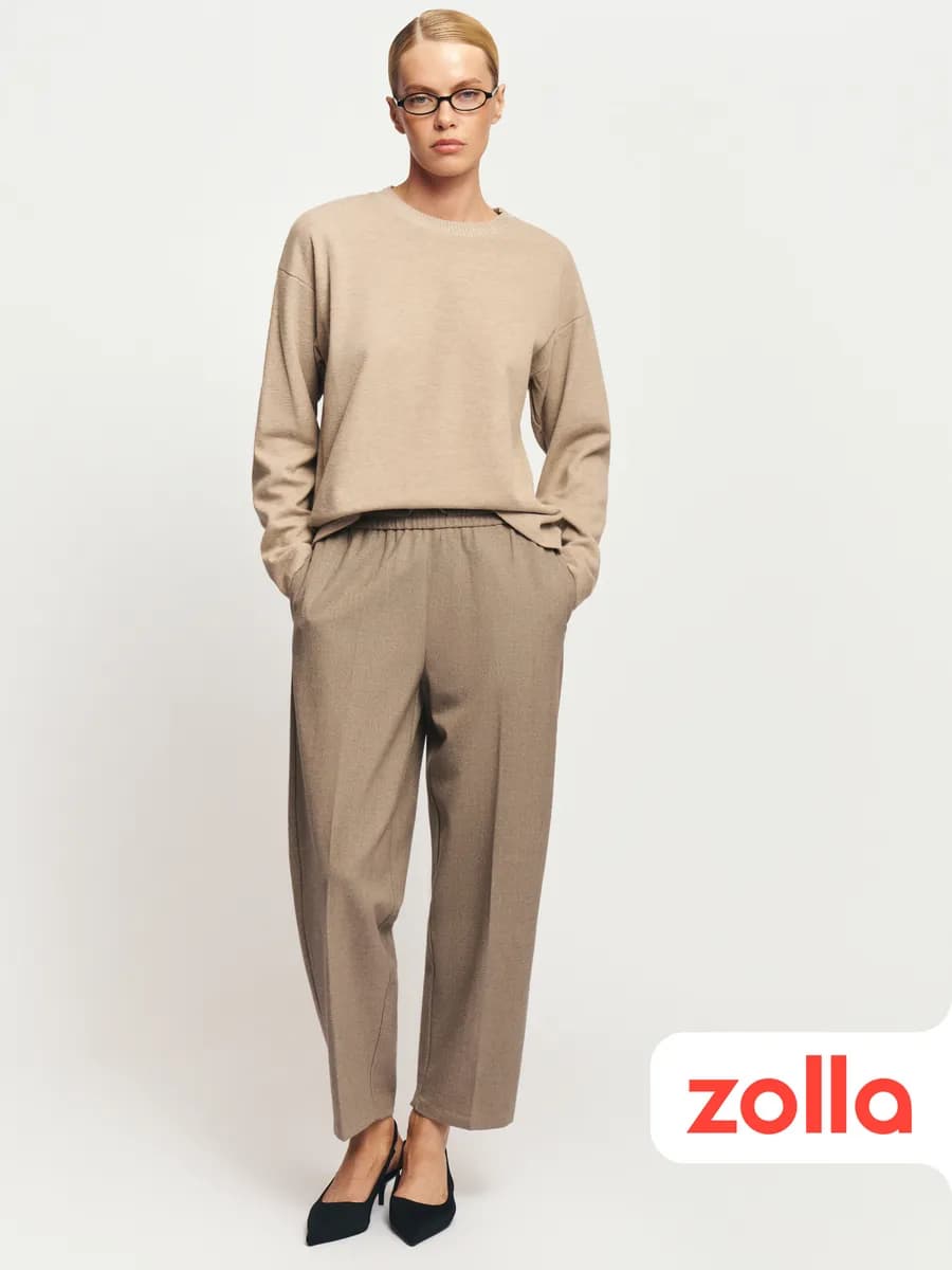 Женские брюки на резинке со стрелками