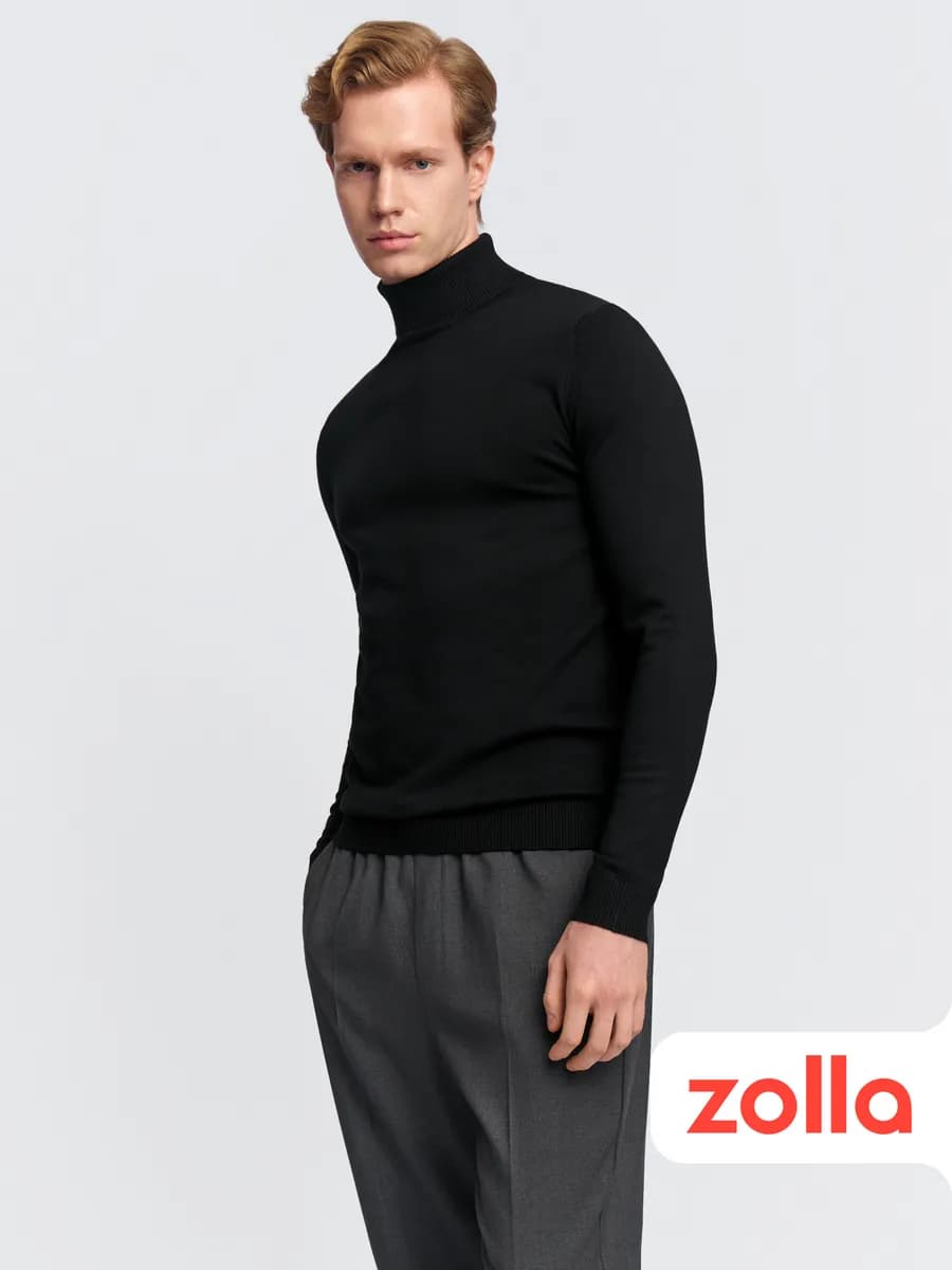 Тонкая мужская водолазка с горлом