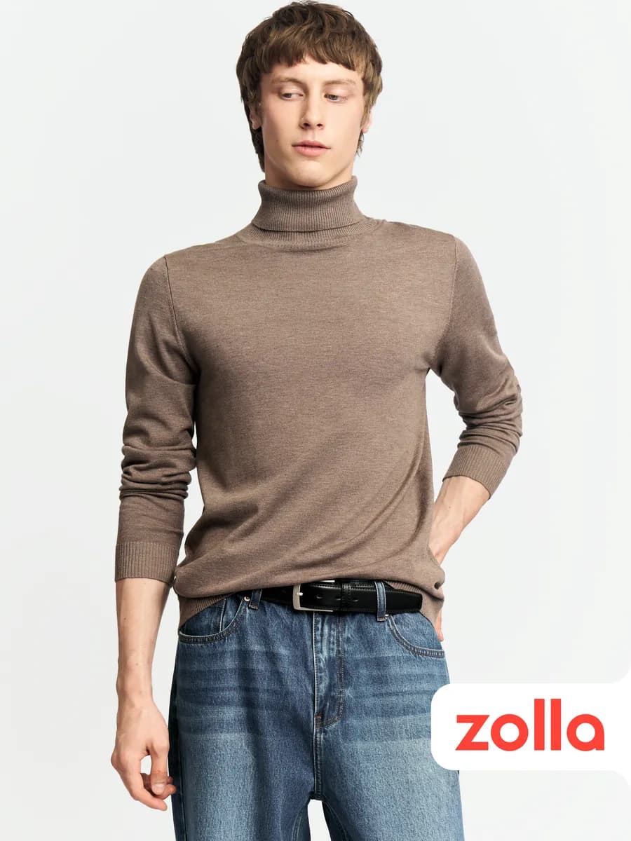 Тонкая мужская водолазка с горлом