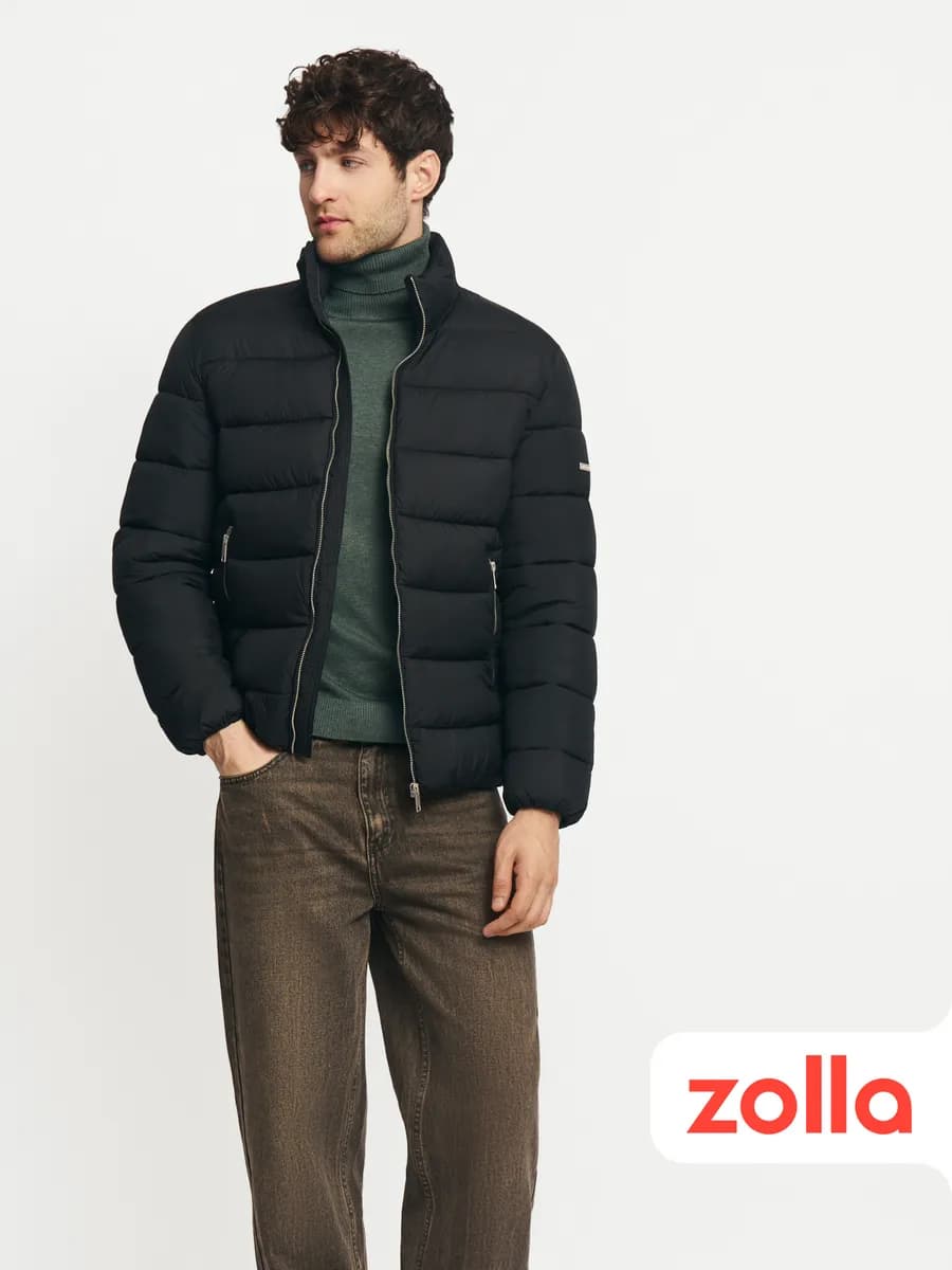 Лёгкая мужская тёплая куртка на молнии