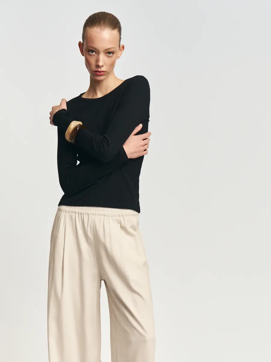 Женский лонгслив из хлопка