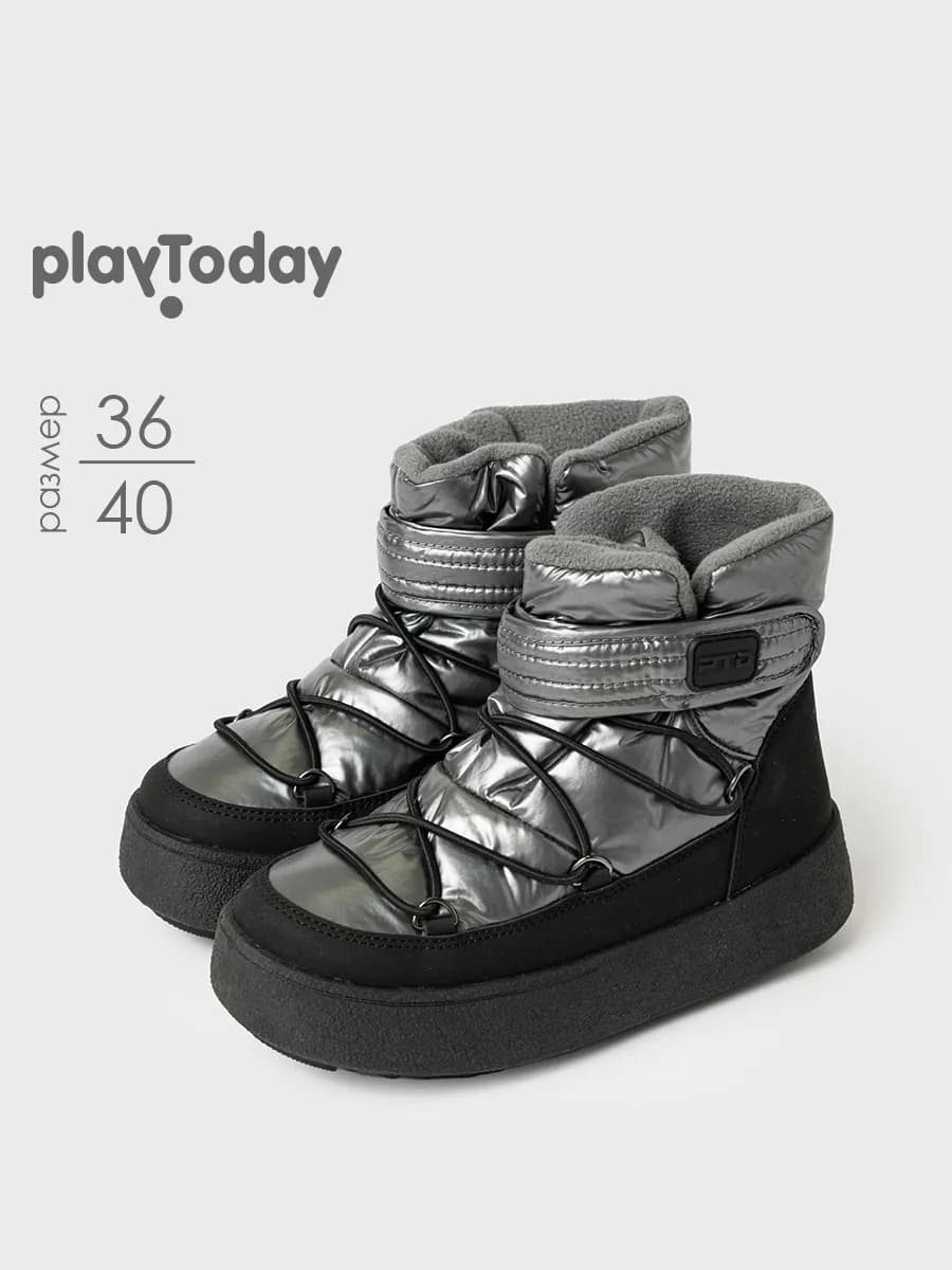 Ботинки-дутики зимние на липучках