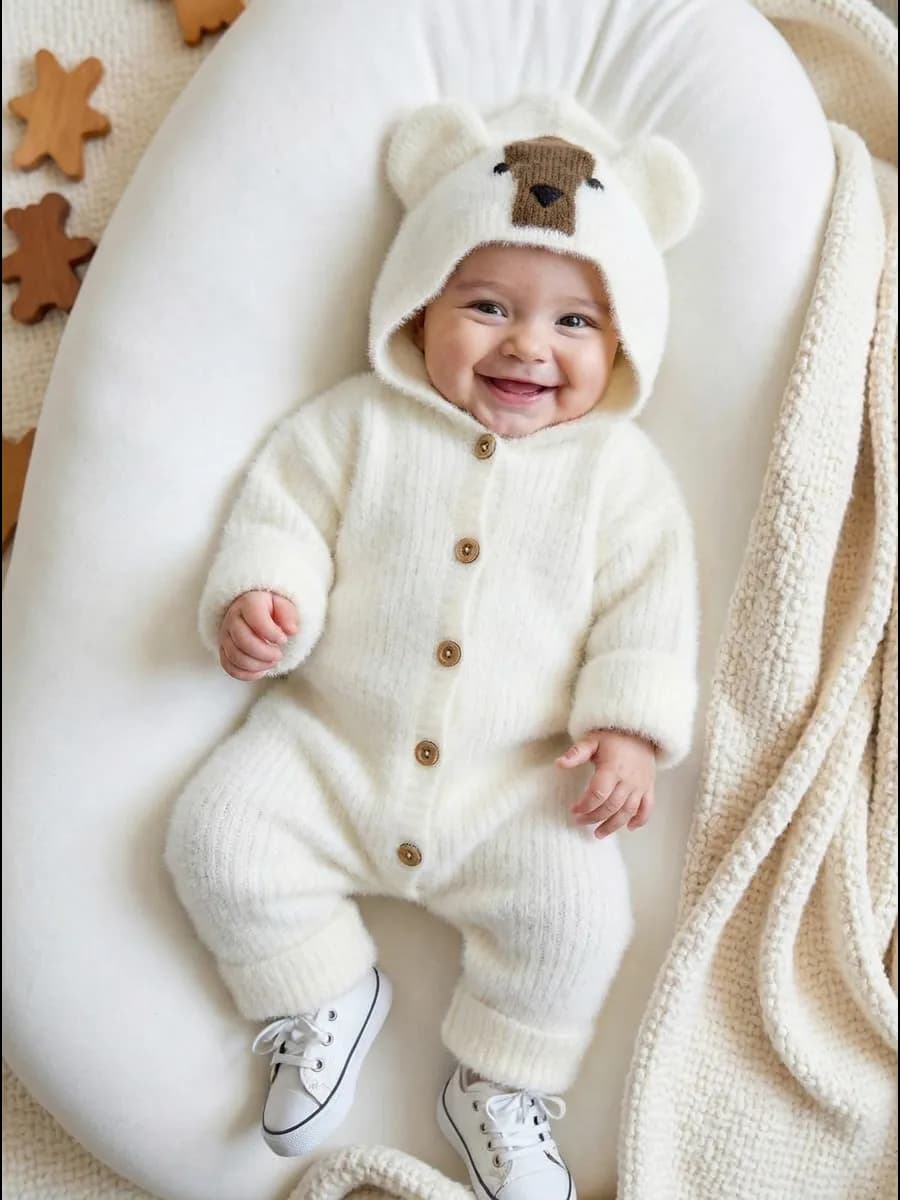 Комбинезон для новорожденных пушистый на выписку