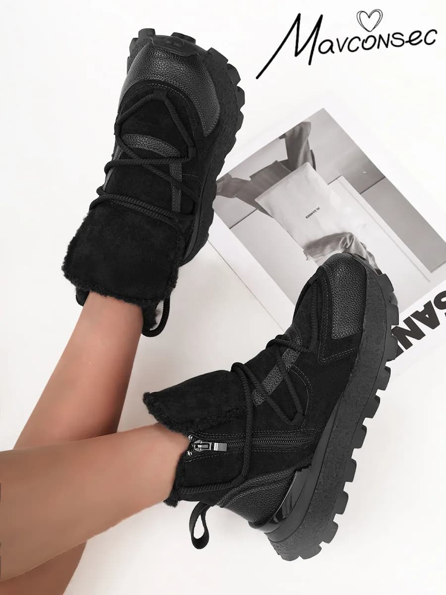 Ботинки зимние на высокой подошве