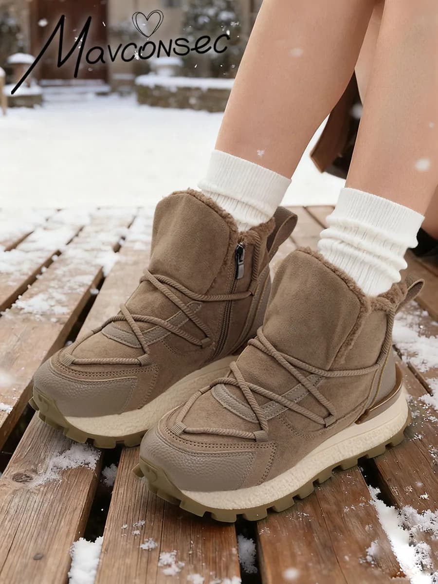 Ботинки зимние на высокой подошве