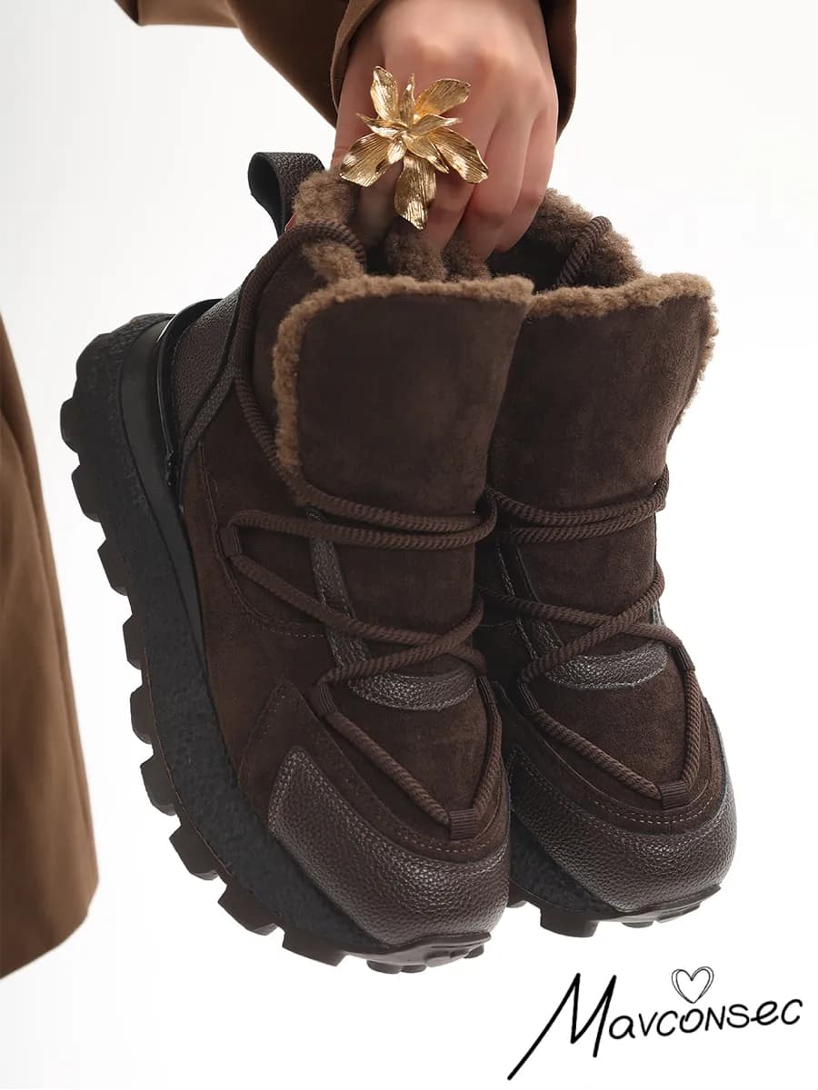 Ботинки зимние на высокой подошве