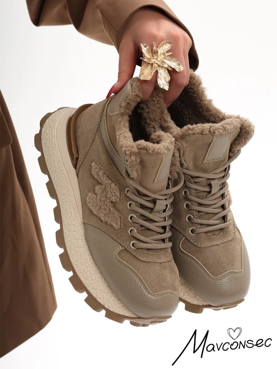 Ботинки зимние на высокой подошве