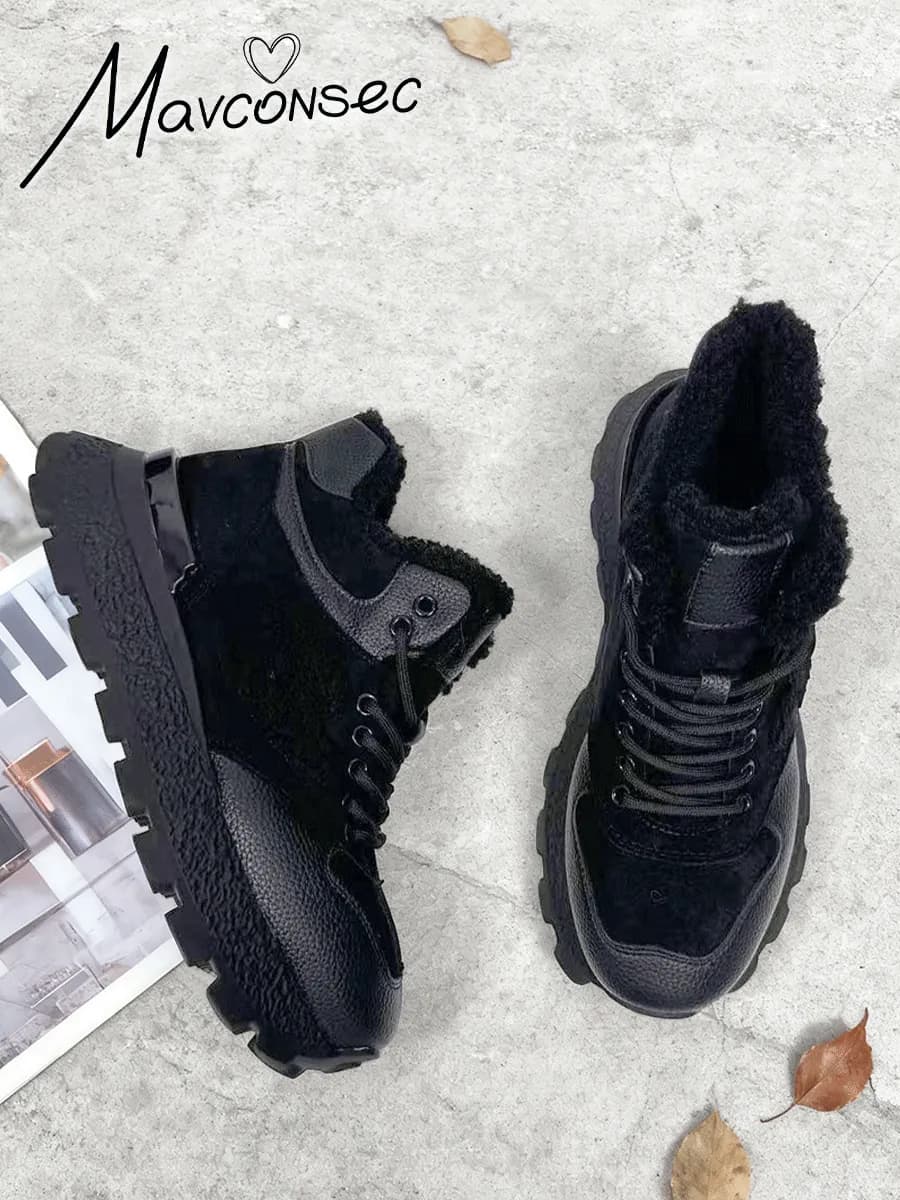 Ботинки зимние на высокой подошве