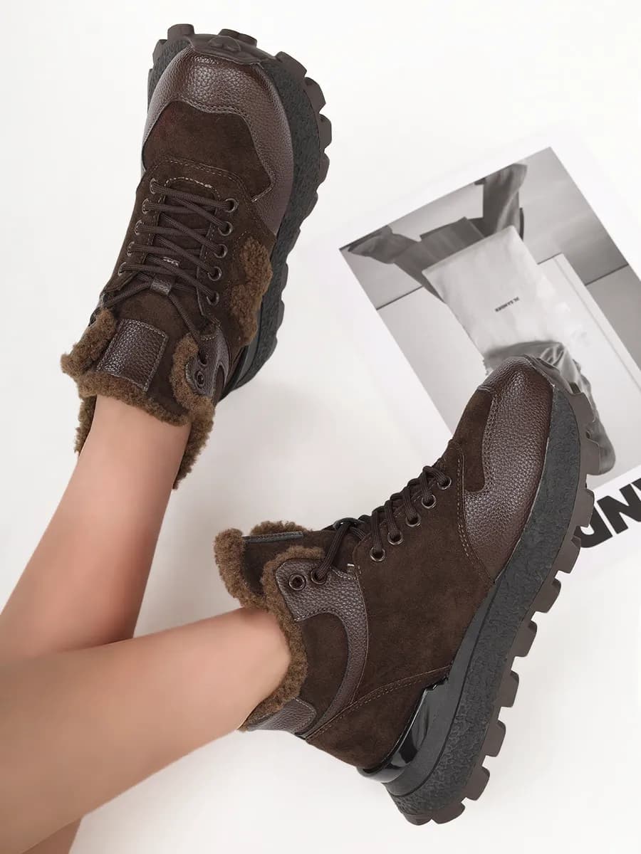 Ботинки зимние на высокой подошве