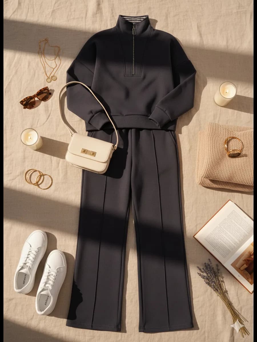 Спортивный костюм теплый полузамок с брюками