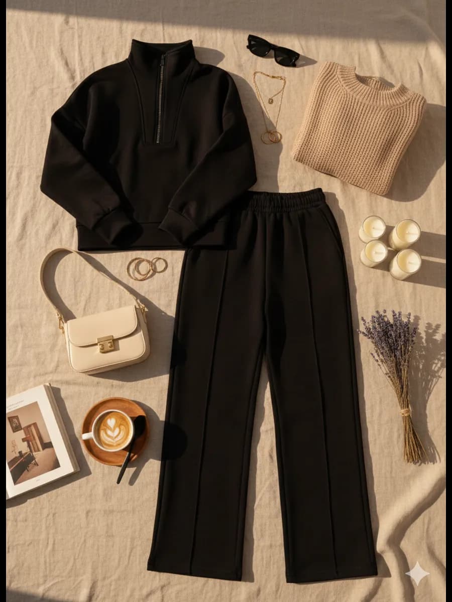 Спортивный костюм теплый полузамок с брюками