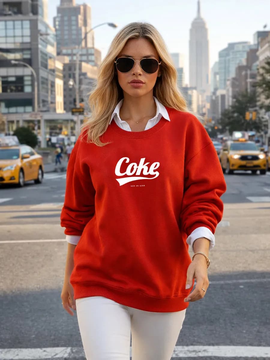 Свитшот без начеса толстовка с принтом