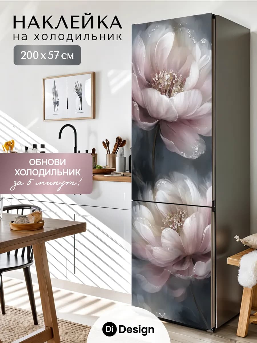 Наклейка интерьерная на холодильник для декора на кухню