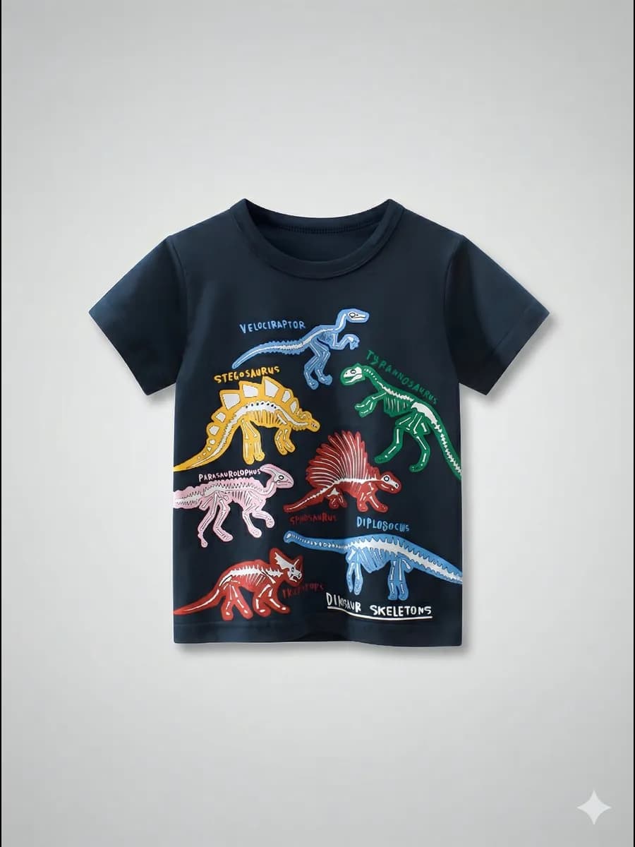 Футболка с динозаврами - фото 1