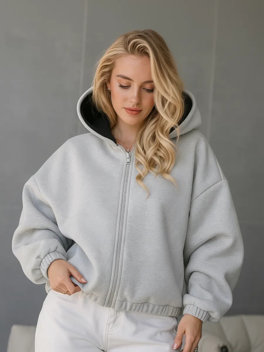 Зип худи оверсайз зипка с капюшоном теплое с начесом