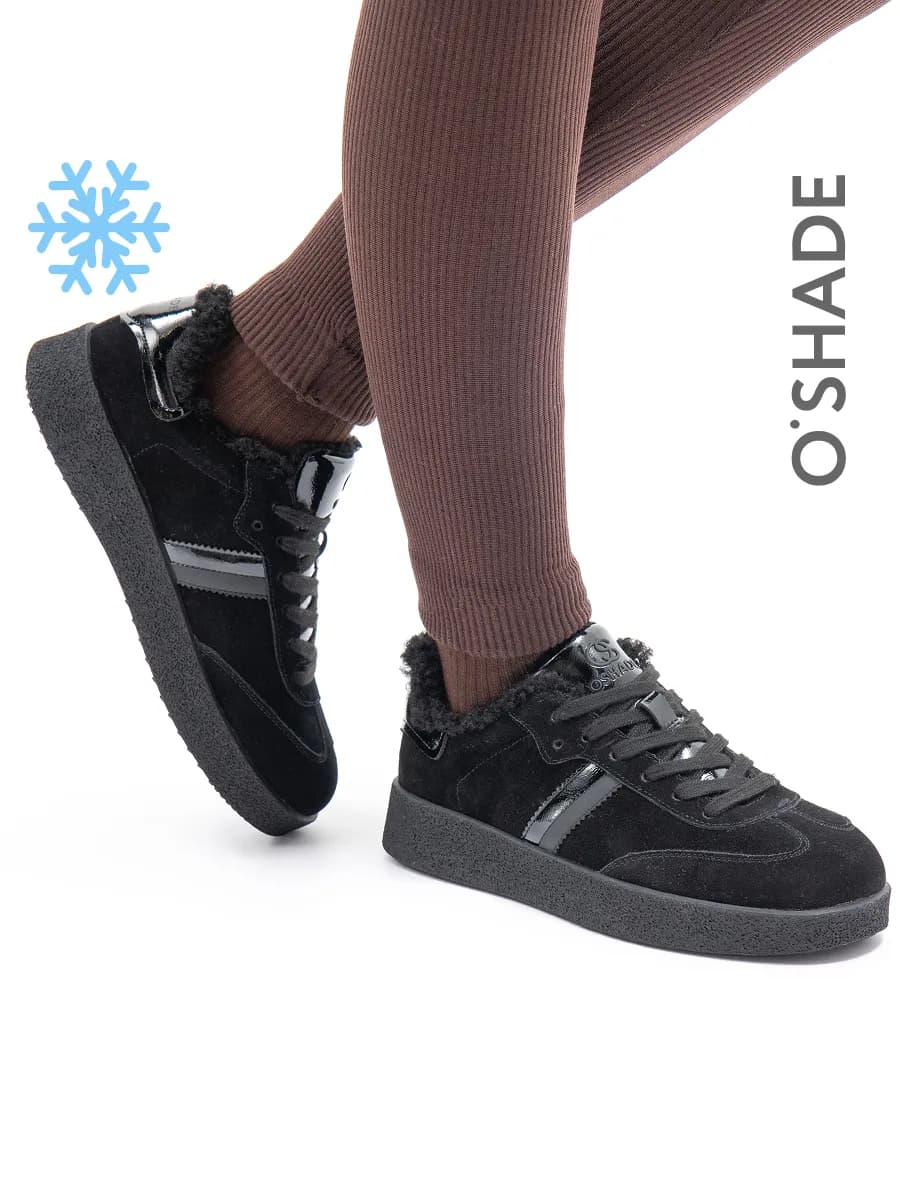 O'SHADE Зимние кеды женские черные