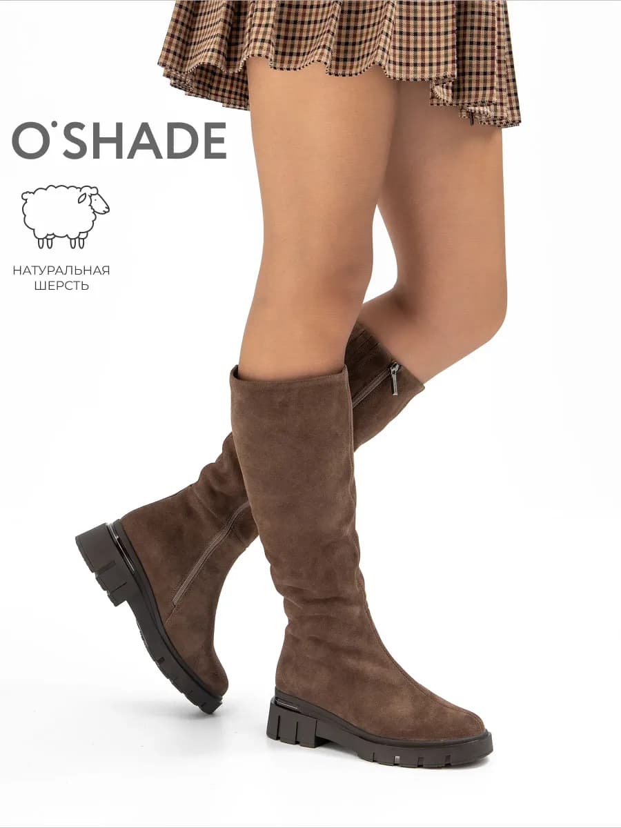 O'SHADE Сапоги зимние женские коричневые