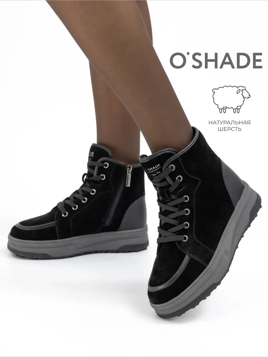 Ботинки женские зимние замшевые