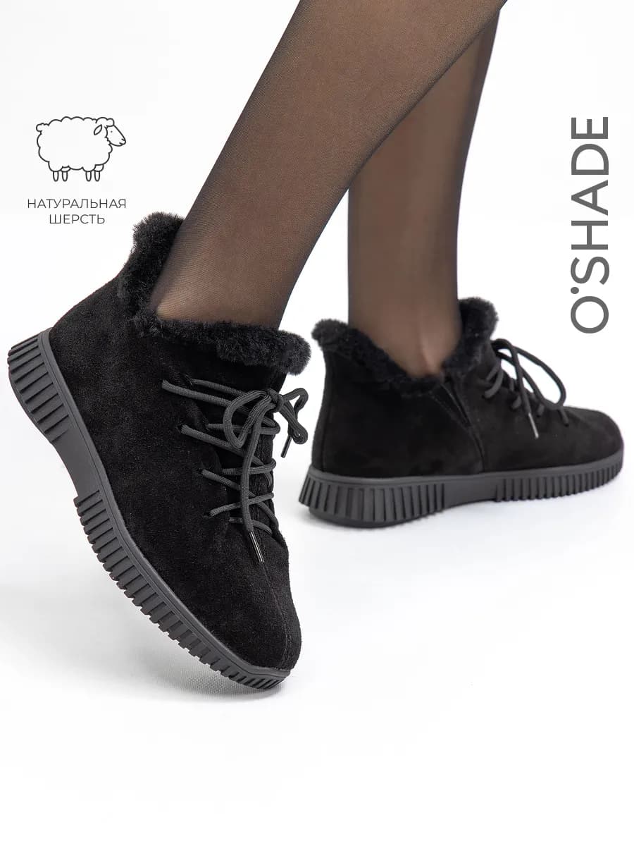 Ботинки женские зимние черные