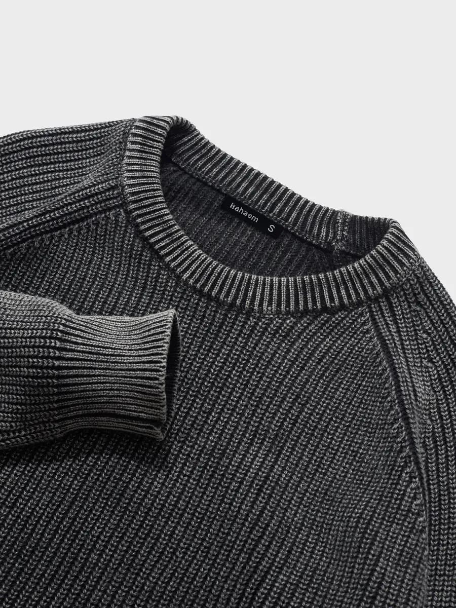 Свитер оверсайз теплый вязаный - фото 1