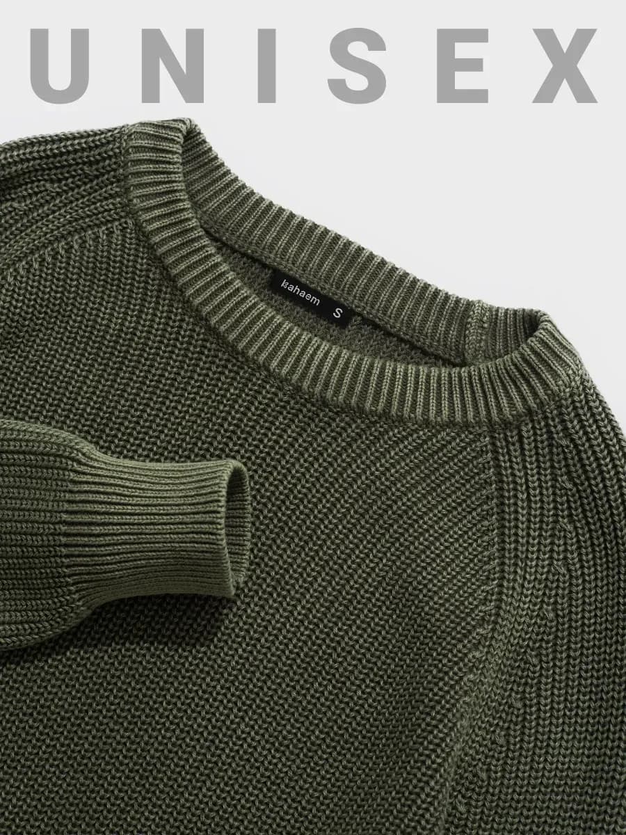 Свитер оверсайз теплый вязаный - фото 1